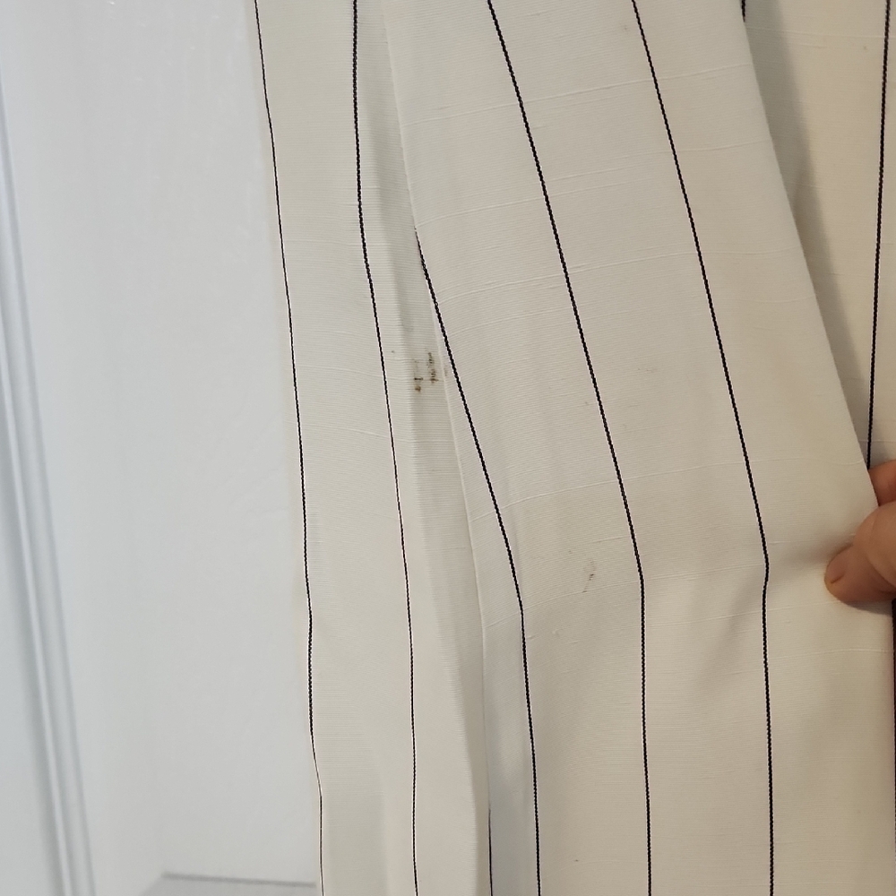 Elegant Cream Striped Mini Dress - Picture 8 of 11